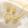 gold plated jewellery set