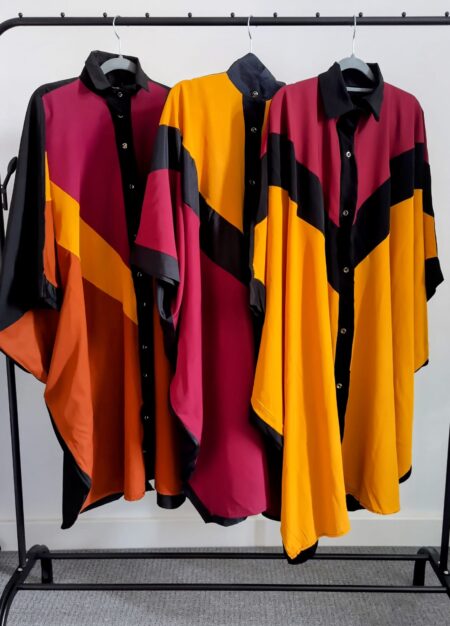 Button-Down Free-Size Kaftan Dress