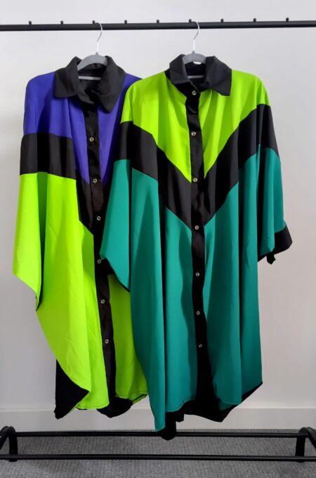 Luxury Button-Down Free-Size Kaftan Dress – Style B